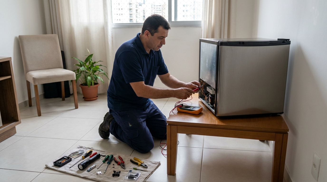 Técnico de conserto de frigobar em residência em Fortaleza‑CE